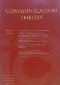 Image of Communication Theory : A Journal  Of The International Communication  Association